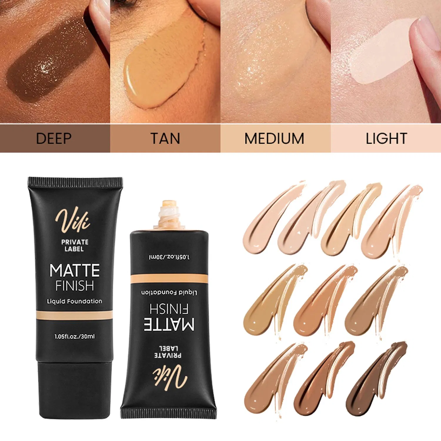 Brightens Complexion Anti-Dullness Customizable Waterproof Liquid Foundation for Party