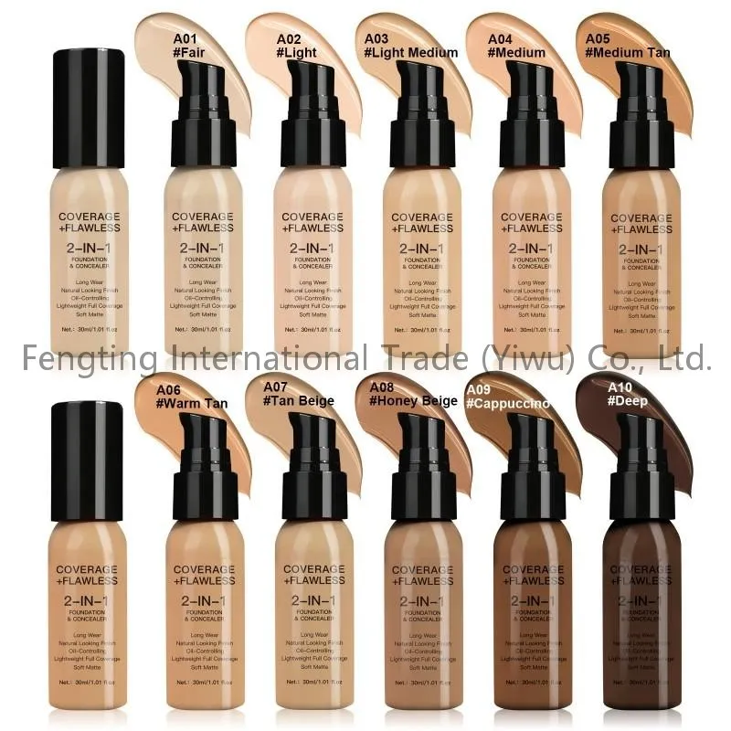 Oil-Control Foundation Cream with Long-Lasting and Non-Fading Coverage. European-Style Foundation Lotion.