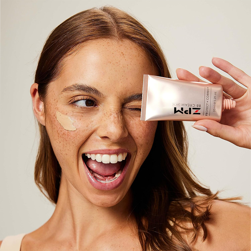 BB Cream SPF15 Tinted Face Cream in Tan Shade With Hyaluronic Acid Marine Collagen Perfect Base for All Skin Types Tan