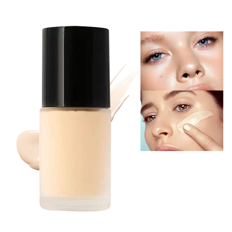 Dewy Liquid Foundation Makeup Base Concealer Longlasting Private Label Skin Care Waterproof Full Coverage Liquid Foundation
