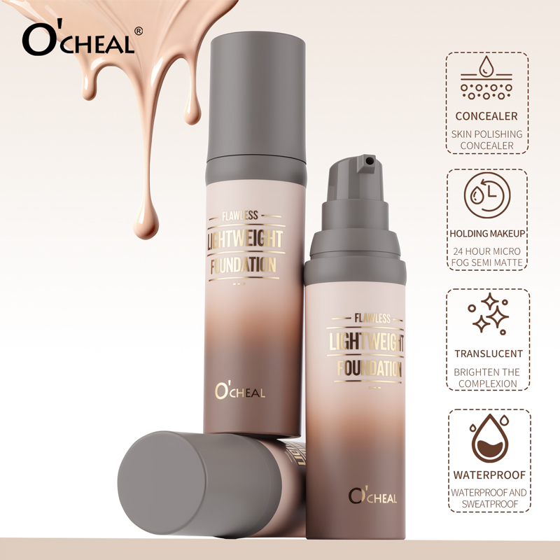 High Quality Full Coverage Concealer Cream Waterproof Matte Foundation 40ml with Makeup Eggs