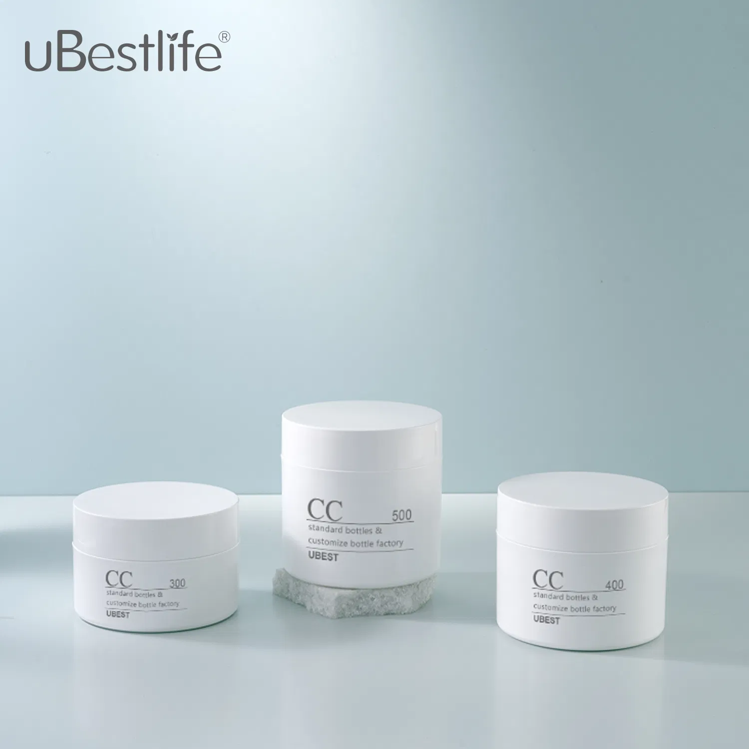 Cc 300ml 400ml 500ml Luxury Body Butter Jar Cosmetic Cream Body Scrub