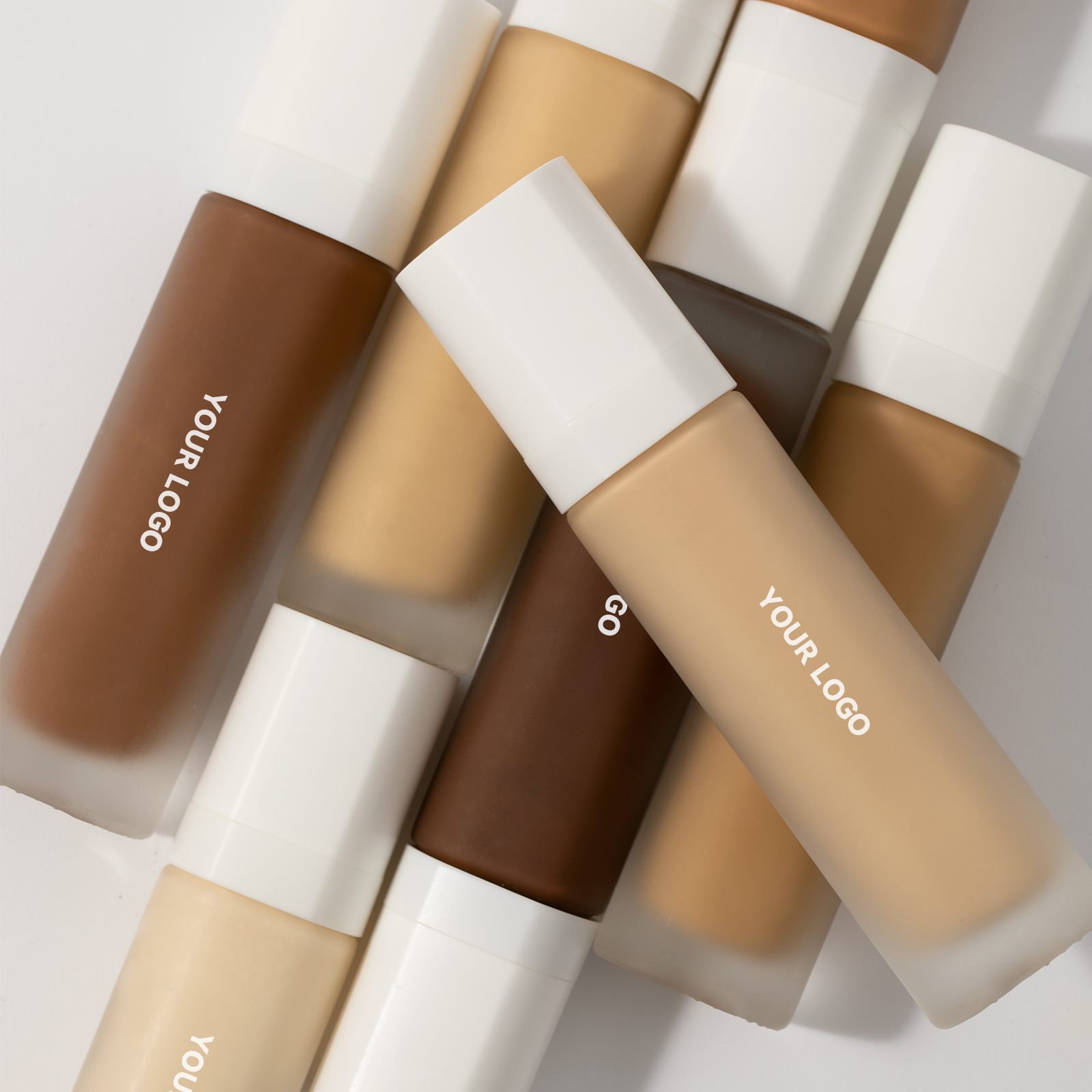 7 Shades Liquid Foundation with Custom Label One-touch Smoothing Waterproof Long-lasting Foundation