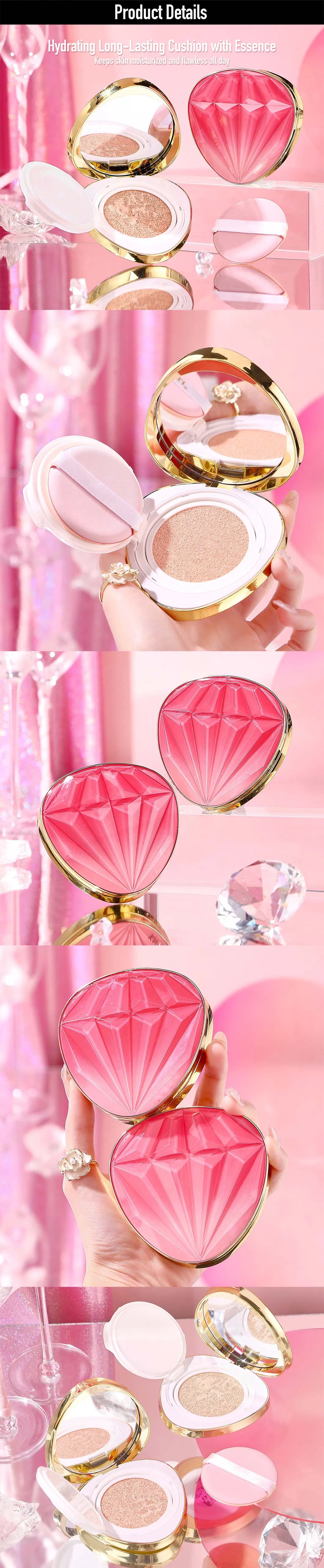 Gem Moisturizing Long-Lasting Cushion Bb Cream; Whitening Hydrating Comfortable Fit Natural Concealer Foundation