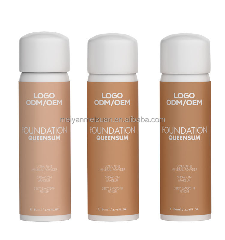Custom Private Label Beauty Cosmetics Full Coverage Moisturizing Concealer Foundation Liquid Spray for Dark Skin Tones