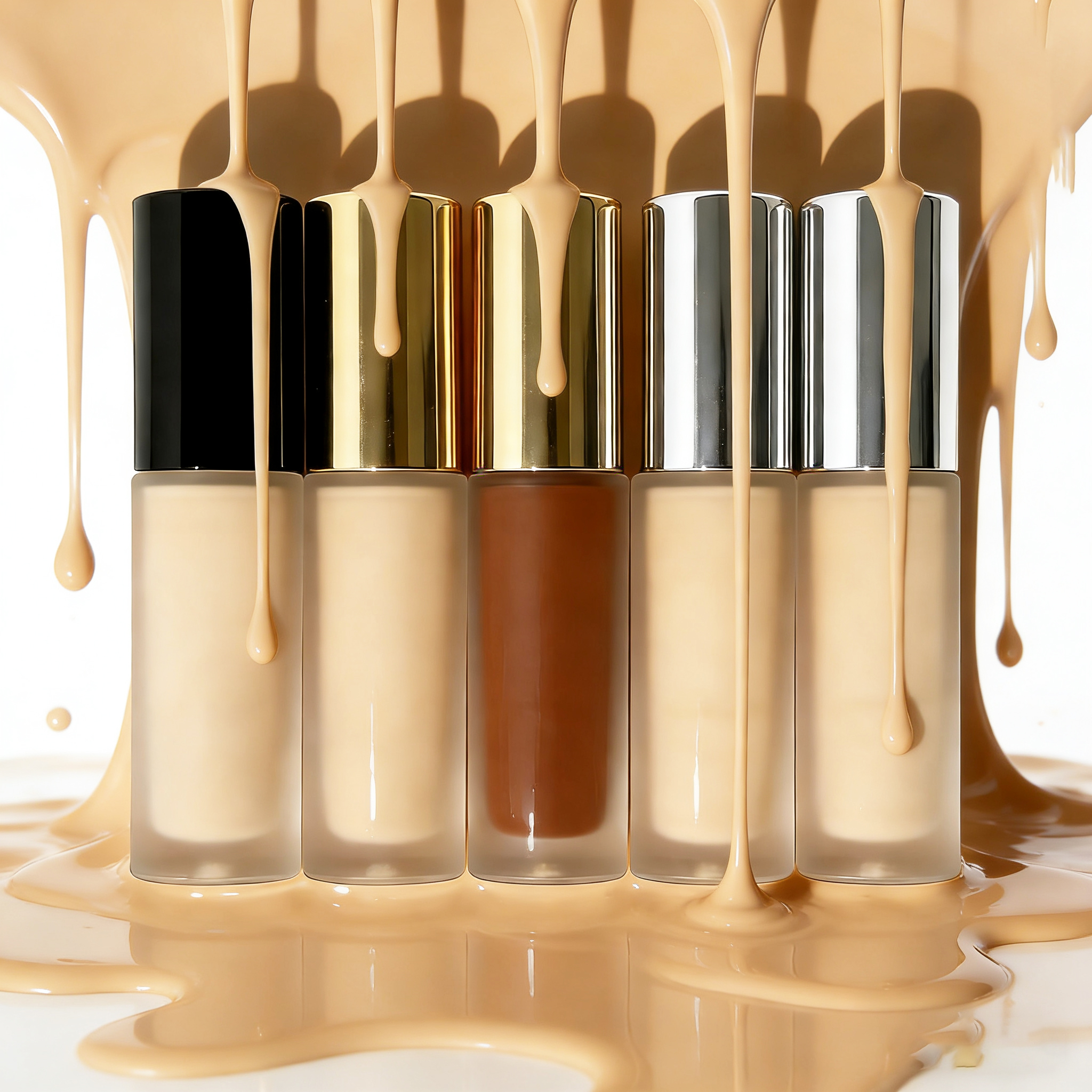 OEM Manufacturers Light Weight Full Coverage Foundation Private Label Natural Makeup Foundation Waterproof Liquid Foundation