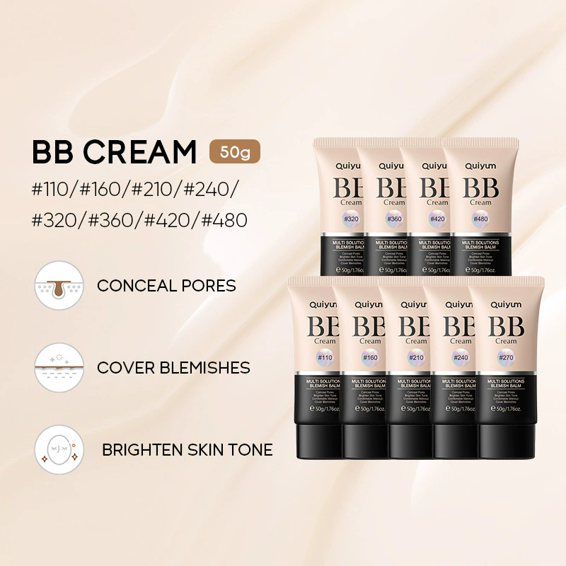 High Quality Natural Brightening BB Cream Foundation Liquid Full Coverage Lasting Moisturizing Pearl Whitening BB Cream