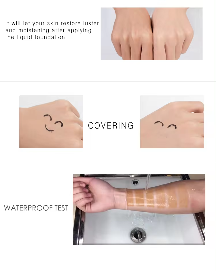 Hot Sale Professional Lower Price Liquid Makeup Foundation Full Coverage Foundation OEM ODM Waterproof Liquid Foundation SPF50