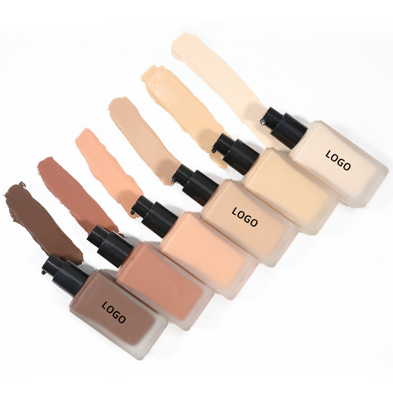18 Colors Vegan DIY Makeup Liquid Foundation Private Label Waterproof Full Coverage Cosmetics BB Cream Foundation Private Label