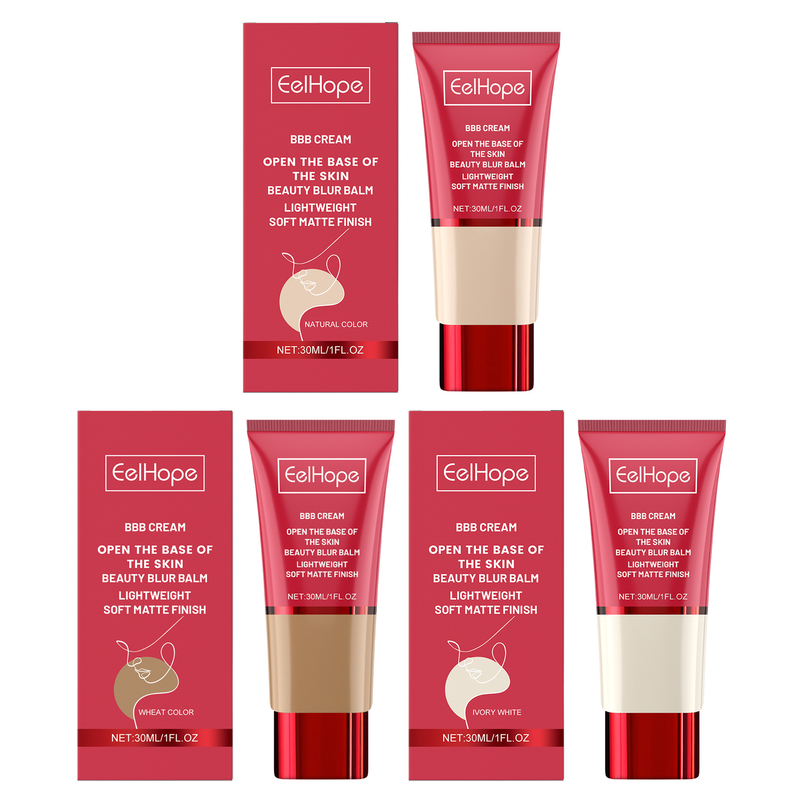 BB Cream Series Moisturizing Nourishing Natural Concealer Long-lasting Lightweight Oil Control CC Creams