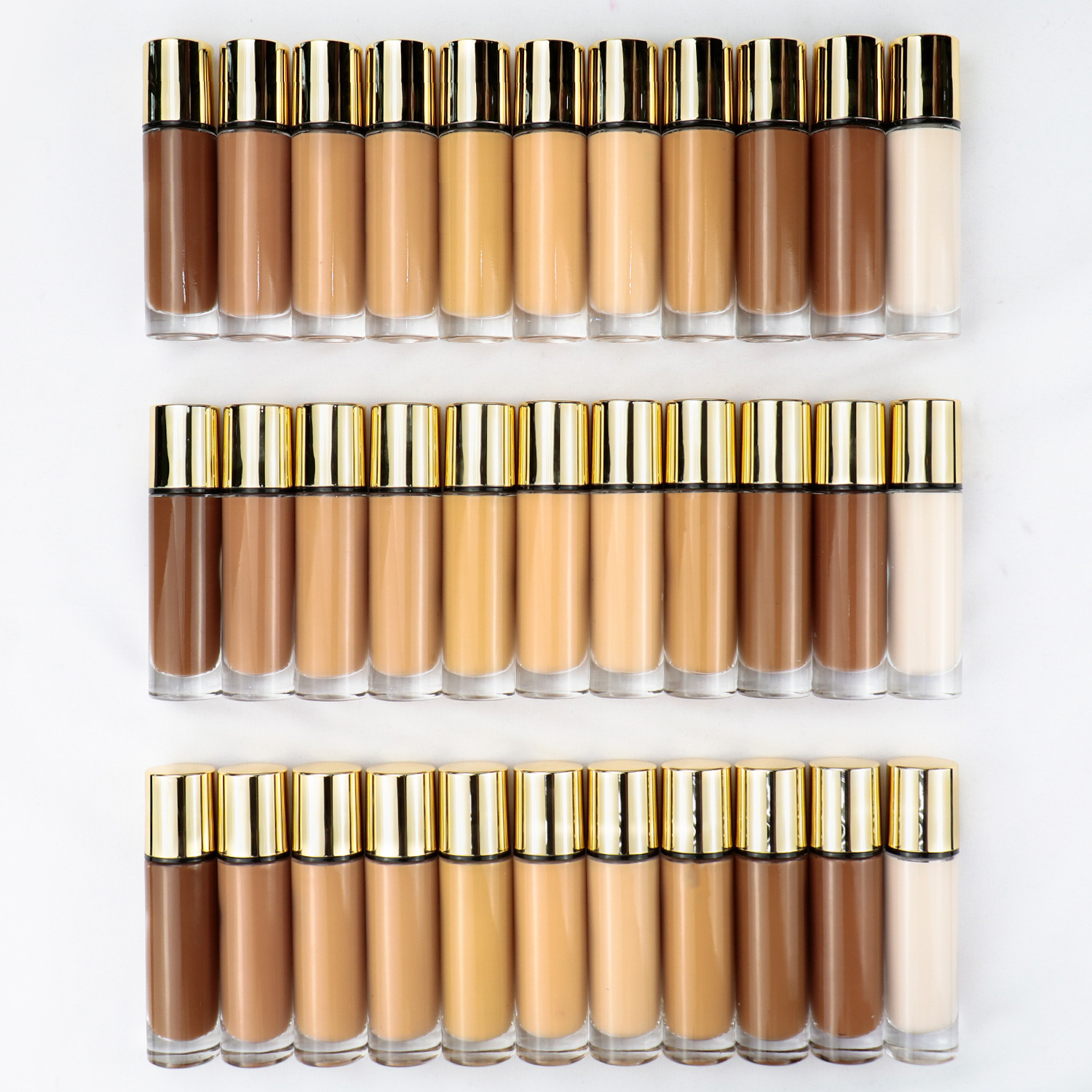 Custom Logo Vegan Waterproof Long Lasting Foundation Full Coverage Private Label Liquid Dewy Foundation for Dark Women