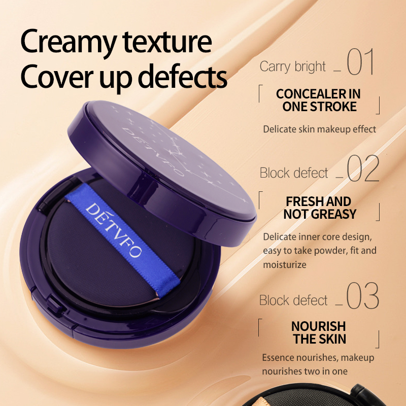 Oem Custom Cc/Bb Cream Face Full Coverage Waterproof Liquid Makeup Air Cushion Foundation for All Skin