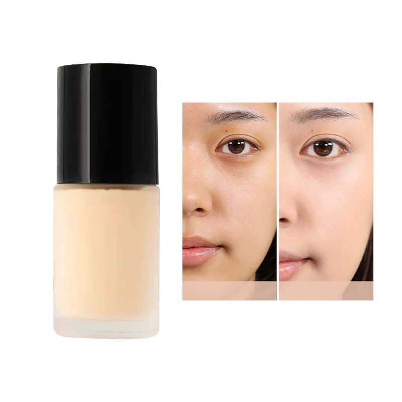 Dewy Liquid Foundation Makeup Base Concealer Longlasting Private Label Skin Care Waterproof Full Coverage Liquid Foundation