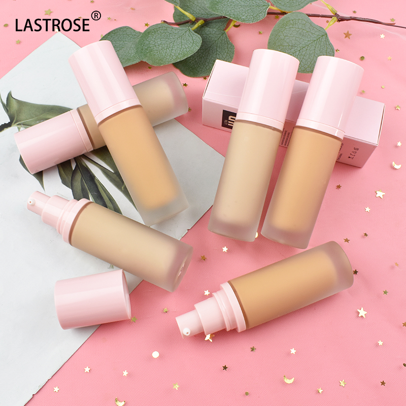 Private Label Makeup Foundation Full Coverage Cream Liquid Foundation 18 Colors Female Waterproof Foundation for Dark Skin