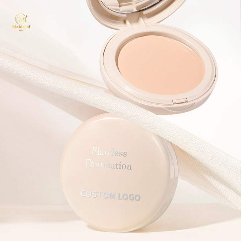 Wholesale Waterproof Full Coverage Natural Long Lasting Compact Cushion Foundation Powder Private Label Matte Light Dark All