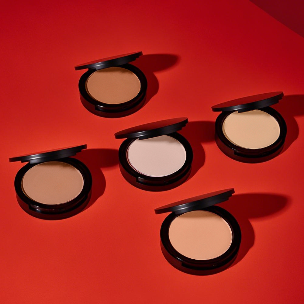 Custom Vegan Compact Powder 12 Color Makeup Foundation Fond De Teint Long Lasting Full Coverage Matte Press Powder for All Skin