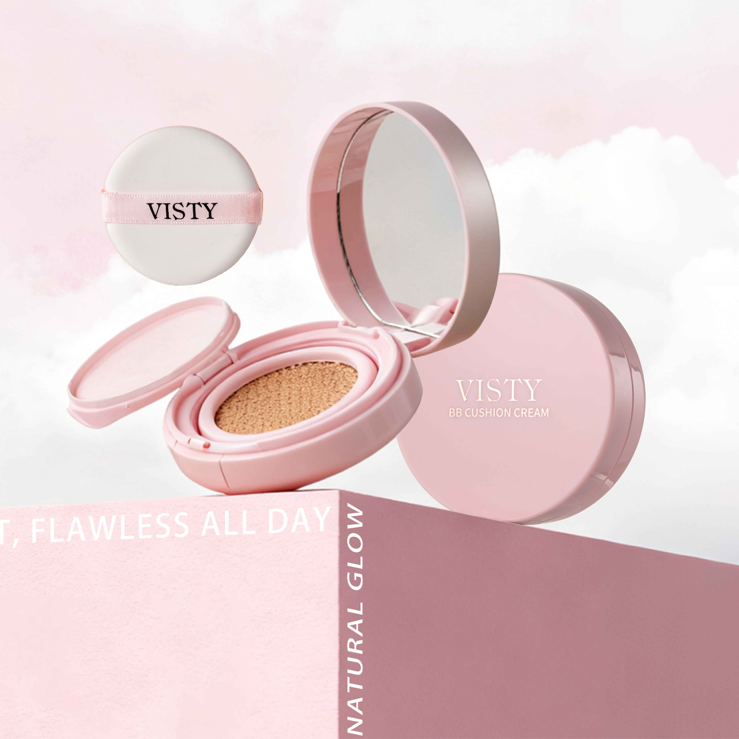 VISTY Cushion BB Cream High Quality Moisturizing Whitening Concealer Cushion Easy to Apply Long-lasting Cushion BB Cream