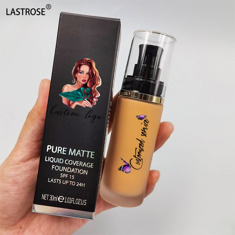 Vegan Cosmetics Makeup Full Coverage Natural Makeup Liquid Foundation Private Label Matte Waterproof Liquid Foundation
