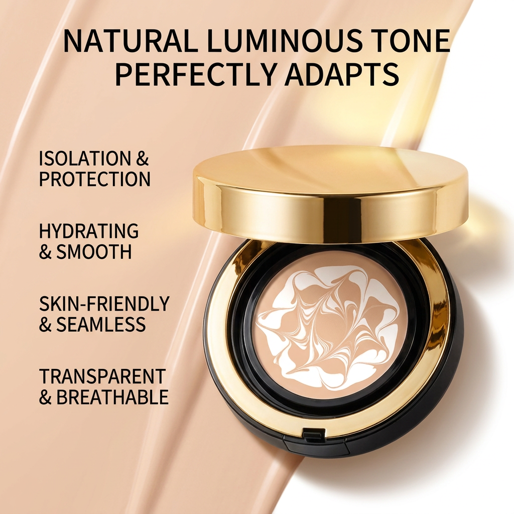 High Coverage Waterproof Liquid Air Cushion Foundation CC/BB Cream SPF 50 Dewy Finish Lightening Whitening Natural