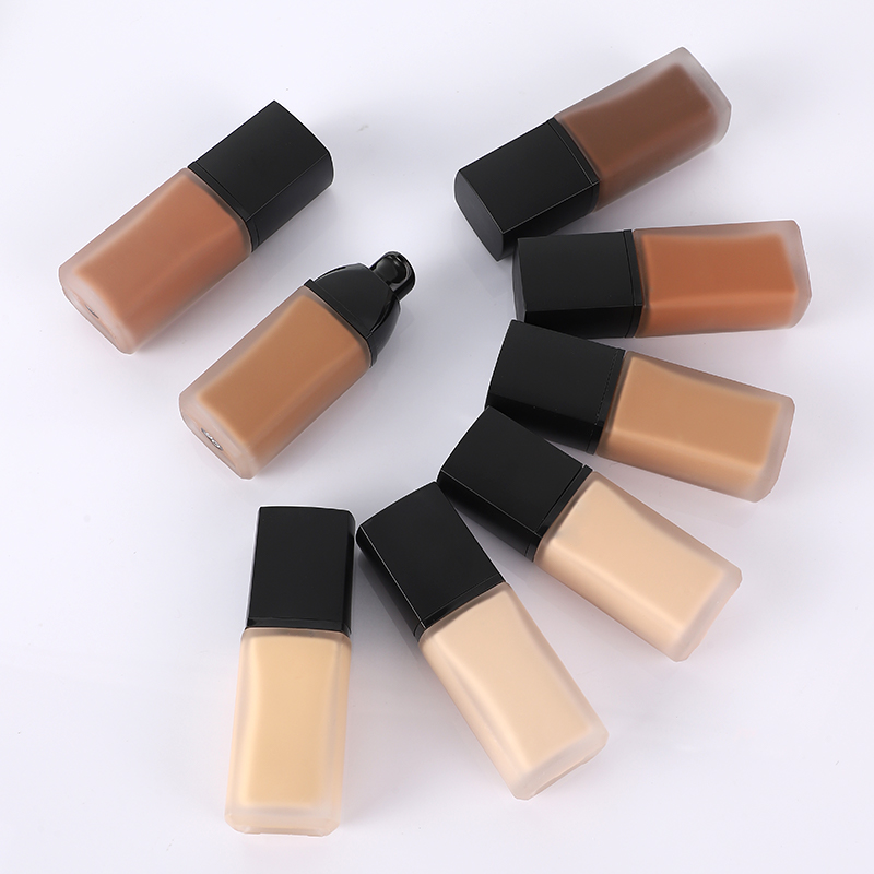 Dewy Finish Vegan Organic All Shades Water Resistant Foundation Cream 24 Hours Water Proof Foundation Custom logo