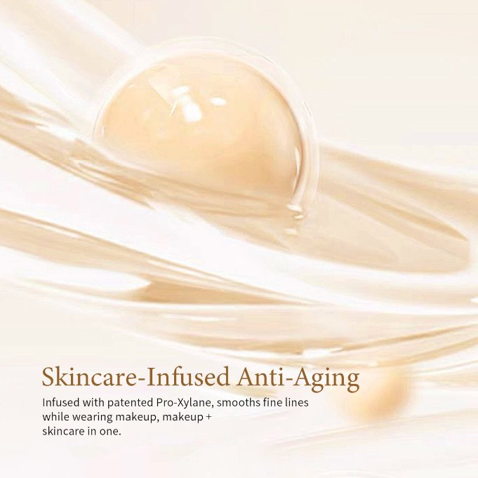 OEM/ODM Innovative Hydrogel Technology Zero Powdery Residue Sheer &amp; Natural Finish Sensitive Skin Soothing Anti-Aging Foundation