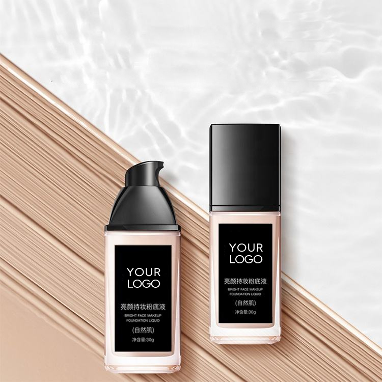 Private Label Organic Tinted Moisturizer Foundation Hydrating Dewy Finish Liquid Foundation Vegan Wholesale Makeup Base OEM ODM