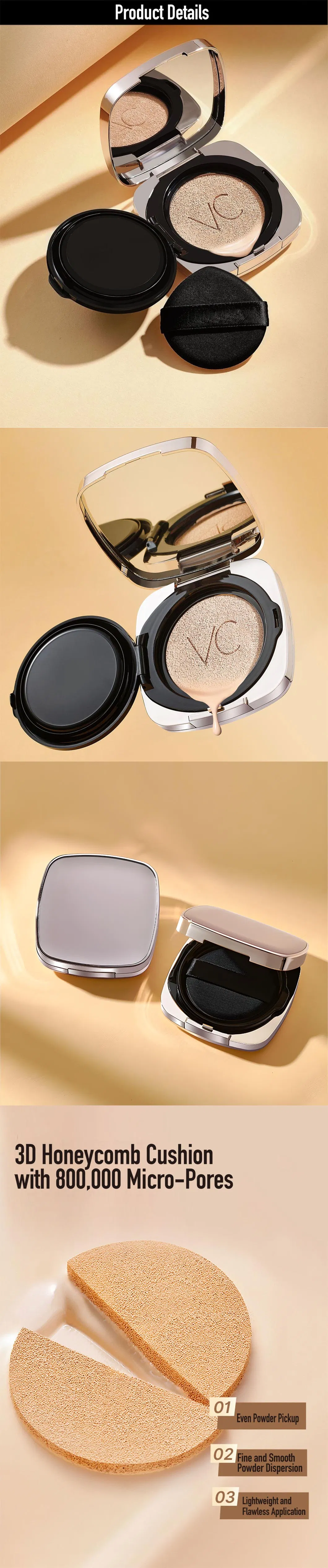 Radiant Light Flawless Long-Lasting Non-Removing Air-Cushion Cream, Natural and High Conformity Moisturizing Concealer Waterproof Foundation