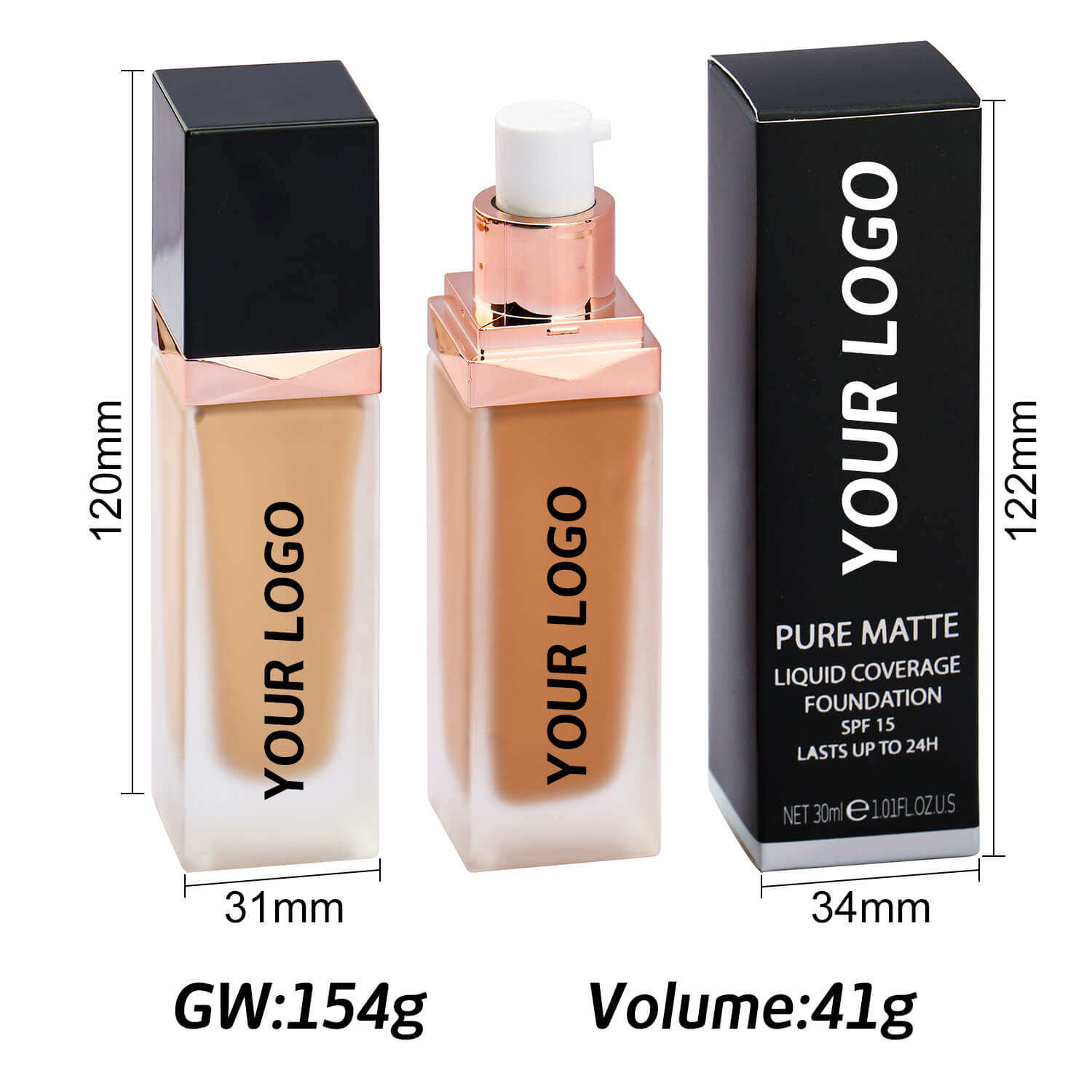 Custom Your Logo Makeup Foundation Face Foundation Waterproof Full Coverage Makeup Liquid Foundation