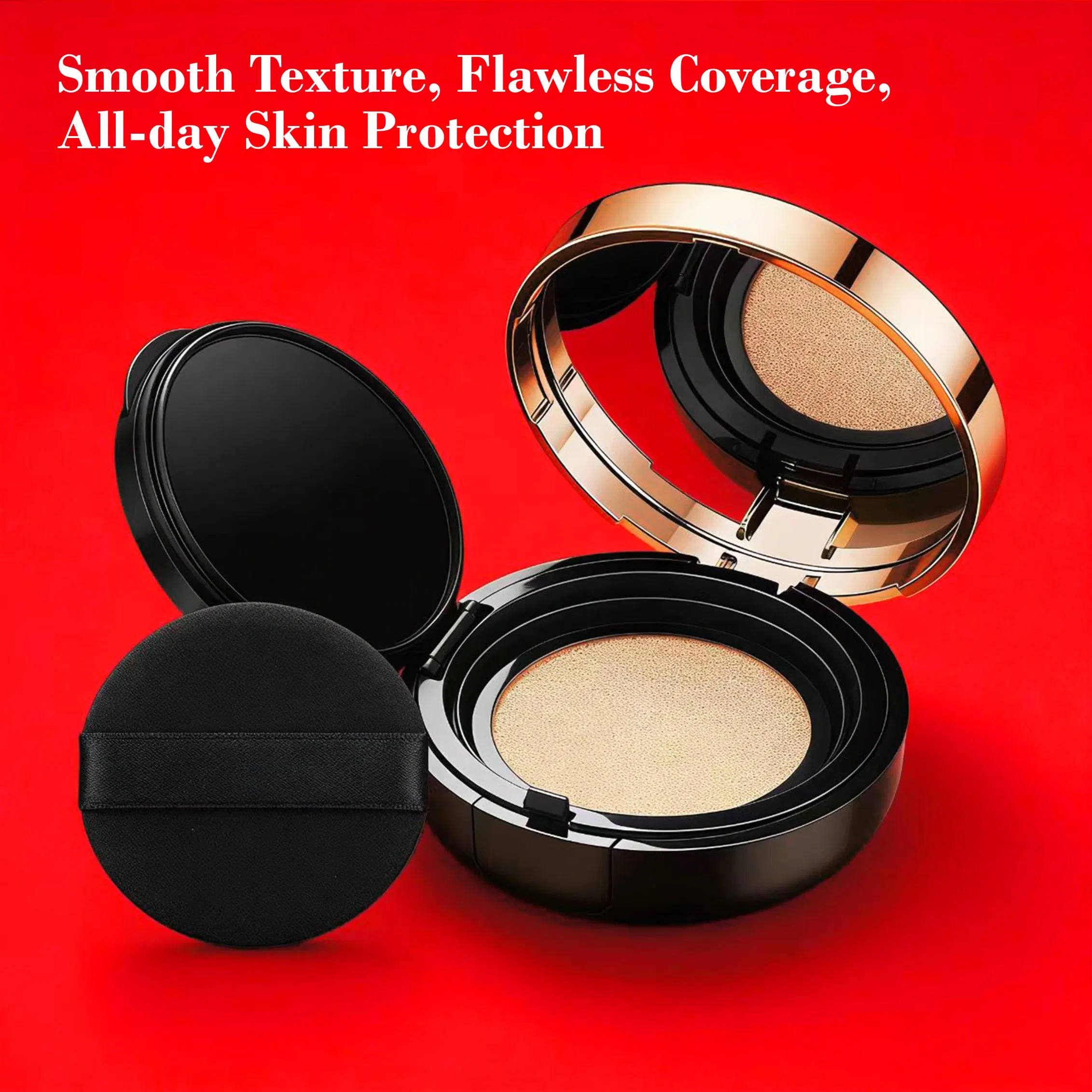 Triple-Defense Cushion Foundation-Sun Protection, Blue Light Shield, Anti-Pollution, Isolation, Repair, Brightening, Antioxidant, Moisturizing &amp; Nourishing