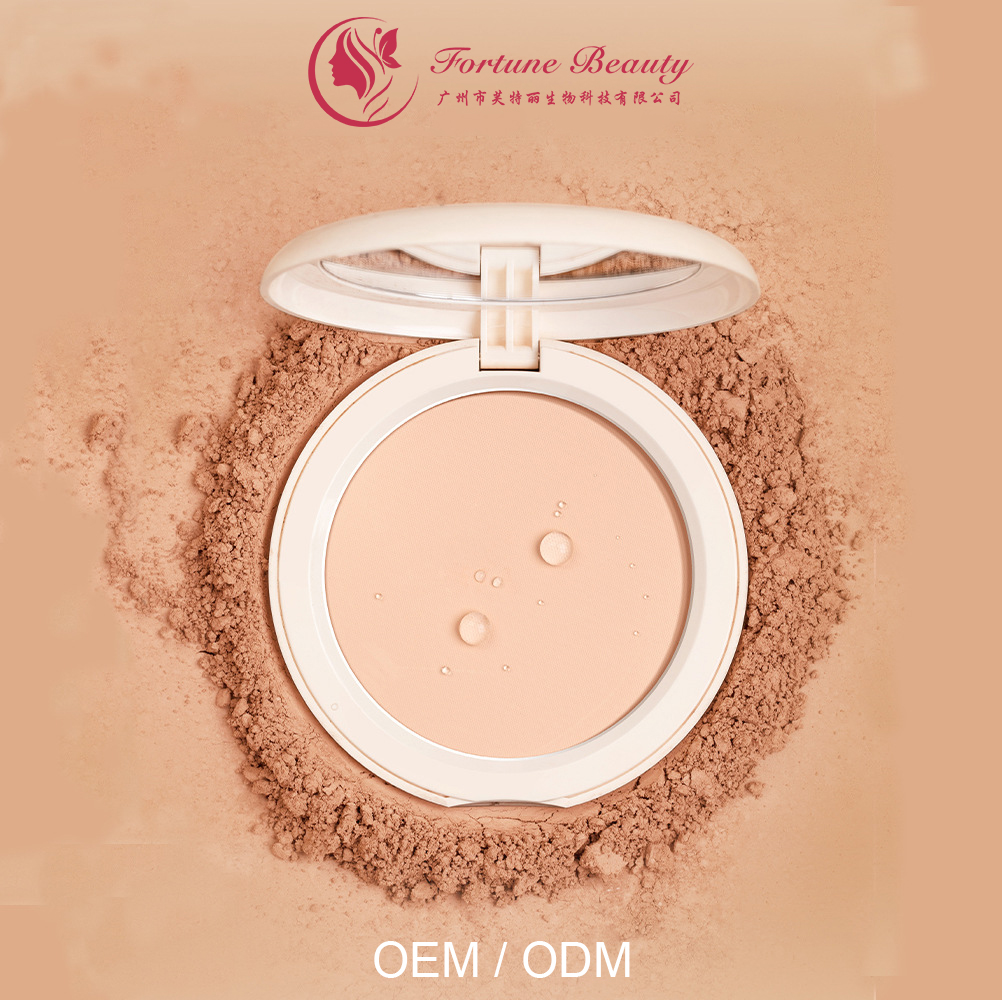 High Quality Vegan Compact Pressed Powder Foundation Matte Brighten Oil Control Waterproof Setting Pressed Powder