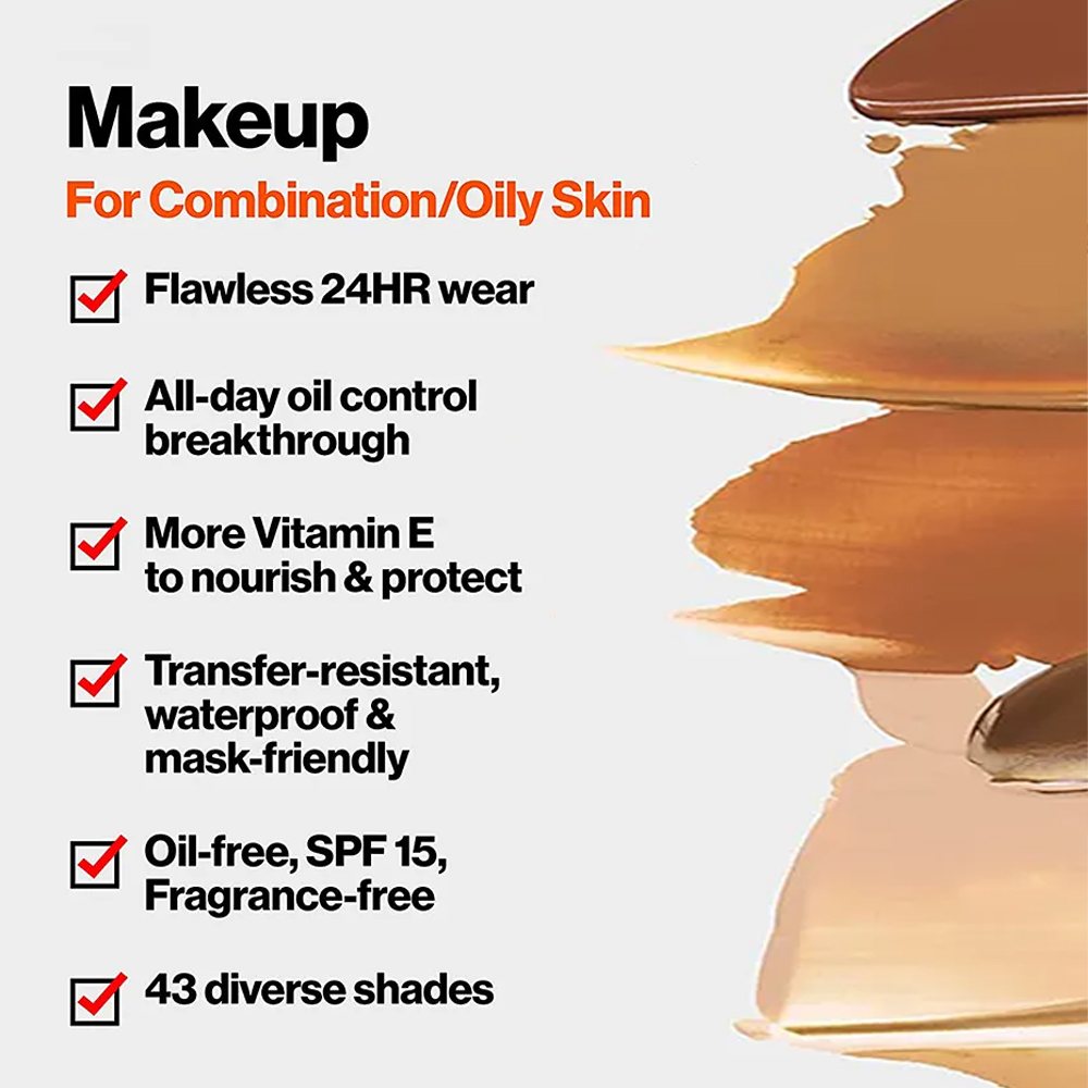 High Quality SPF 15 24h Wear Long-Lasting Waterproof Liquid Foundation Makeup Custom Logo Cosmetics Natural Coverage OEM Bulk