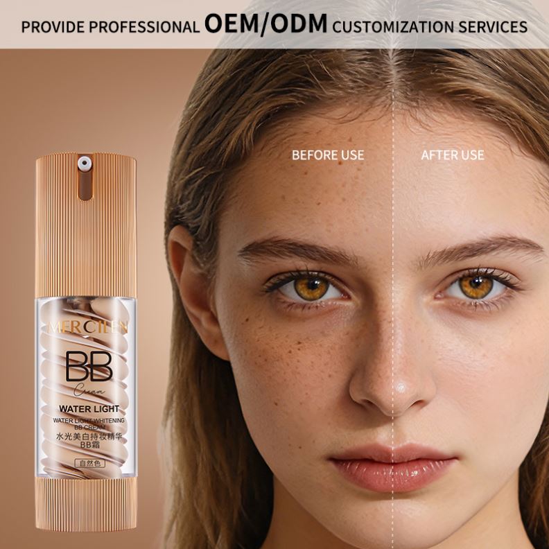 MERCILEN Primer Oil Control BB Foundation Cream Moisturizing Concealer Bleaching Waterproof Color Correcting Face BB Cream