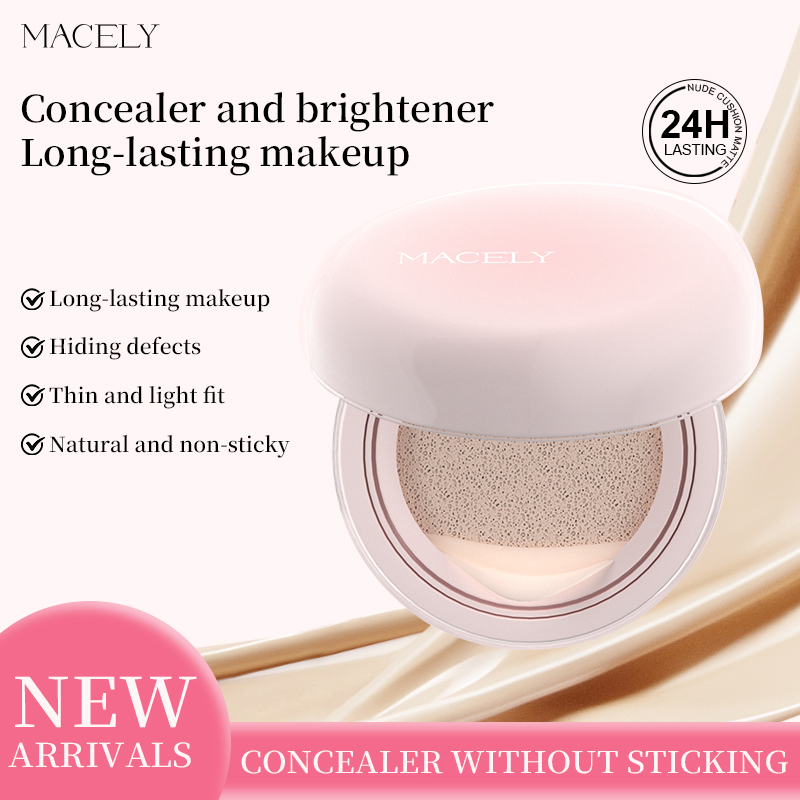 Custom Logo Face Cosmetic Waterproof Full Coverage Concealer Matte Air Cushion Foundation