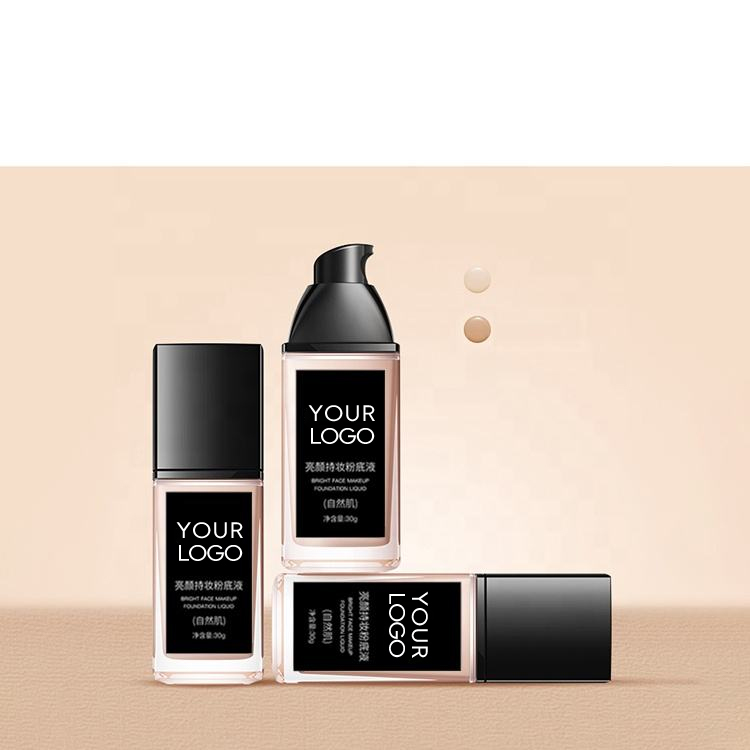 Private Label Organic Tinted Moisturizer Foundation Hydrating Dewy Finish Liquid Foundation Vegan Wholesale Makeup Base OEM ODM