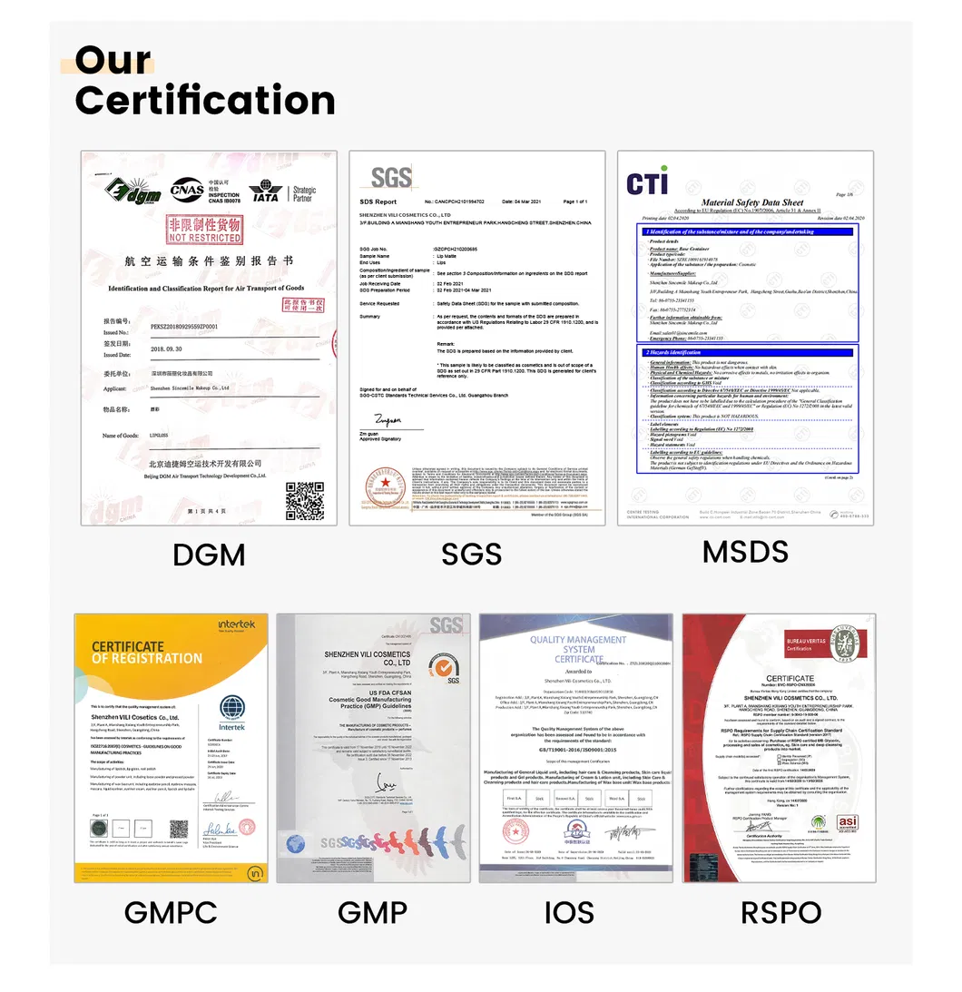 Product Quality ISO Certifications