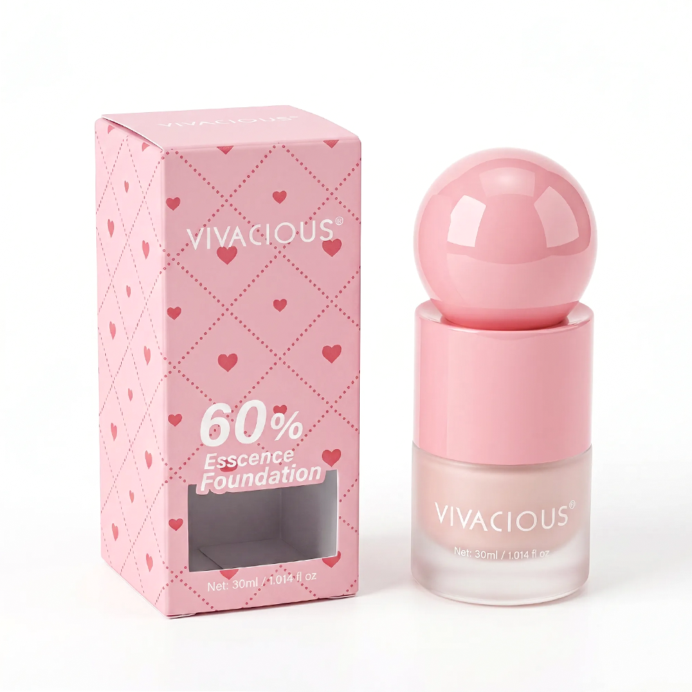 Factory Wholesale 60% Eccence Brightening Anti-Wrinkle High Quality Makeup Foundation Full Coverage Waterproof Matte Foundation