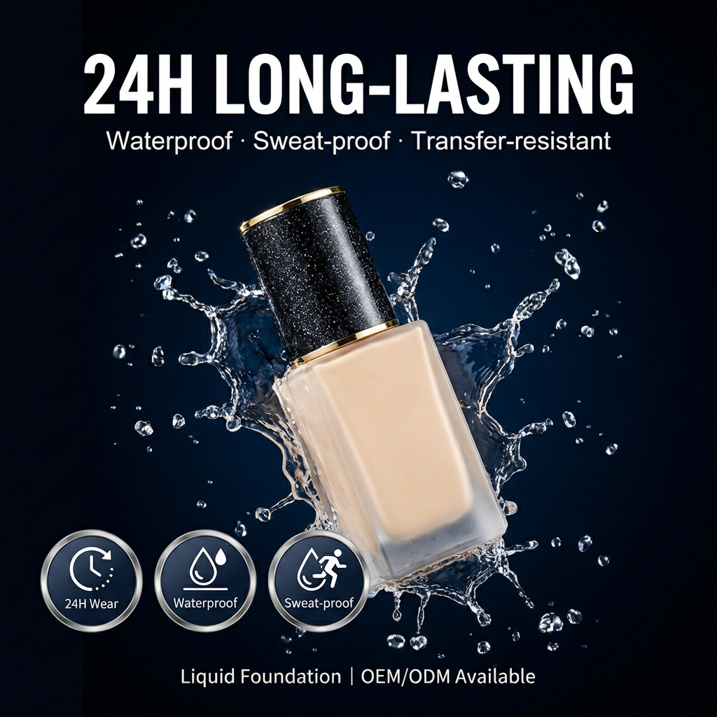 Long Lasting Full Coverage Matte Face Makeup Private Label Cosmetics High-End Waterproof Liquid Foundation