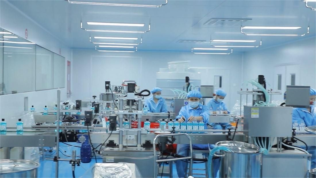 Emulsion filling production line for cosmetics at TPL Beauty manufacturing facility