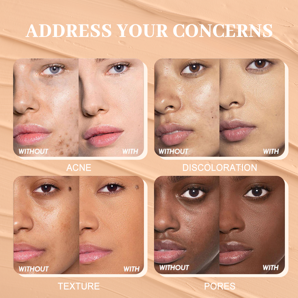 Full Coverage Matte Liquid Foundation Long Lasting Oil Control Waterproof Foundation For All Skin Types
