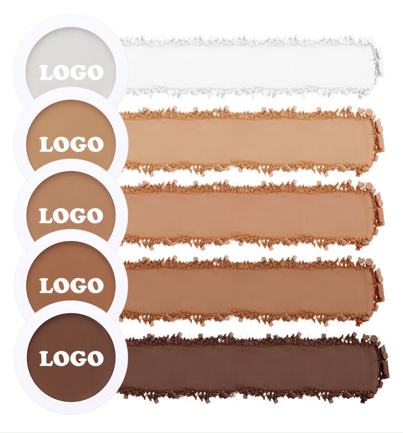 Custom Mineral Long Lasting Face Makeup 22 Colors Pressed Powder Foundation Private Label Oil Control Waterproof Compact