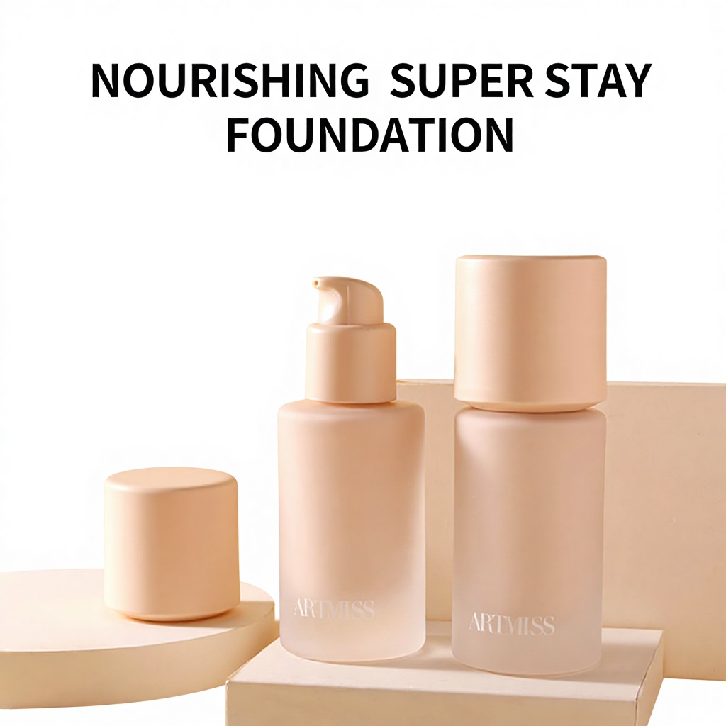 Cross-Border Makeup Dewy Nourishing Liquid Foundation Hydrating Concealing Lightweight Long-Lasting for Women for Stock