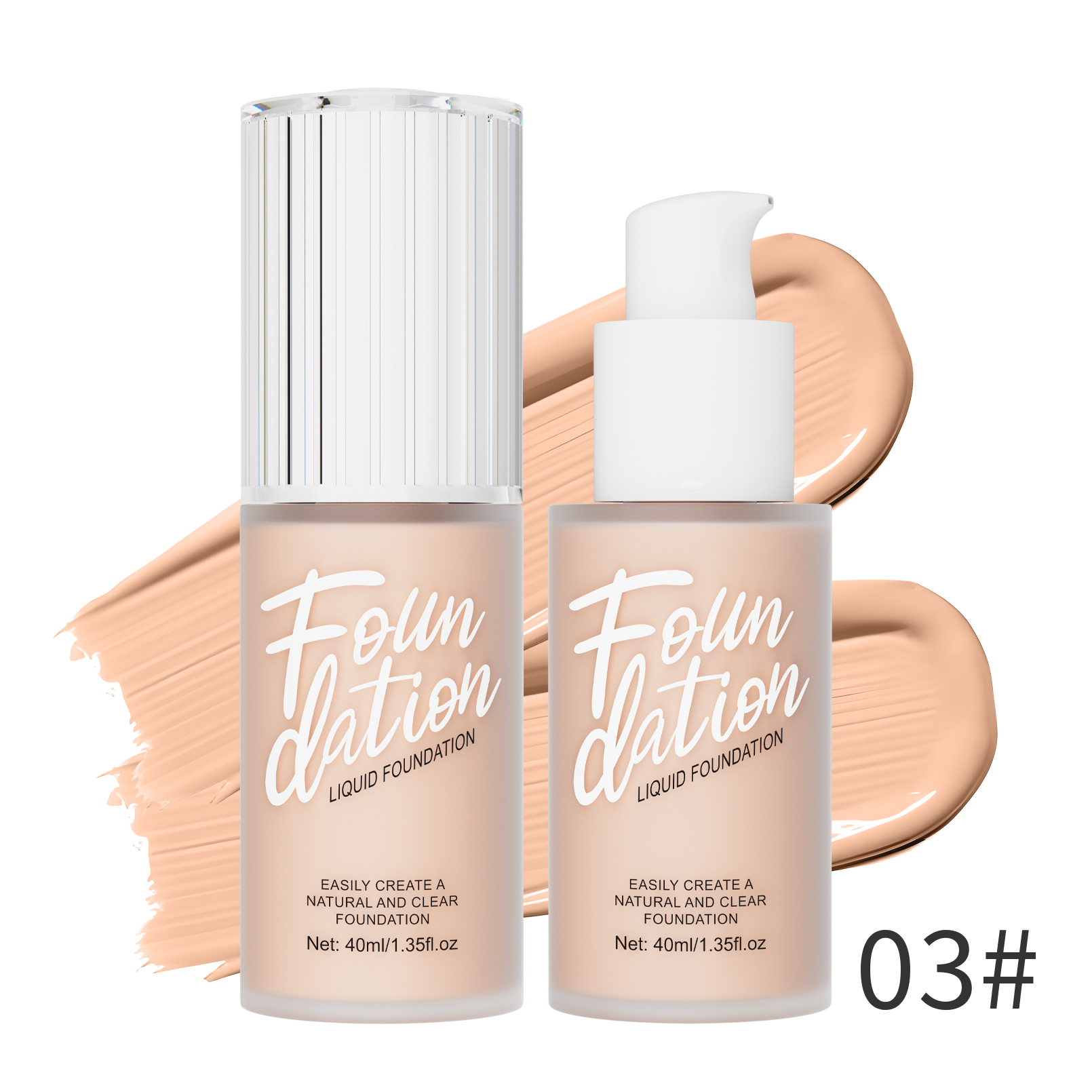 Makeup Foundation Lightweight Medium Face Full Coverage Matte Liquid Foundation Waterproof Foundation