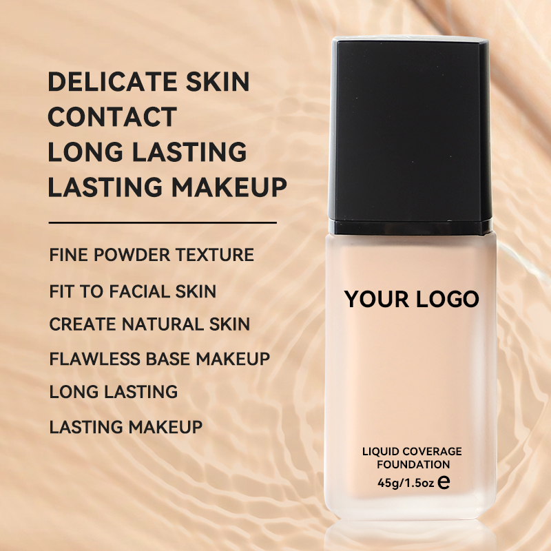 Dewy Finish Vegan Organic All Shades Water Resistant Foundation Cream 24 Hours Water Proof Foundation Custom logo
