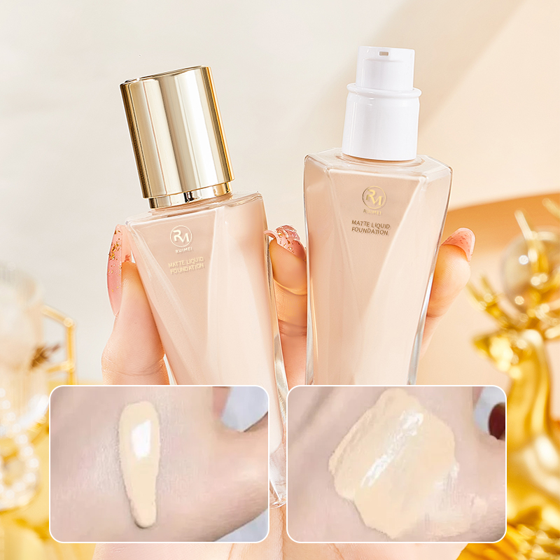Long-Lasting Matte Mineral Liquid Foundation Cream Lightweight Waterproof Non-Removable Concealer Brightening