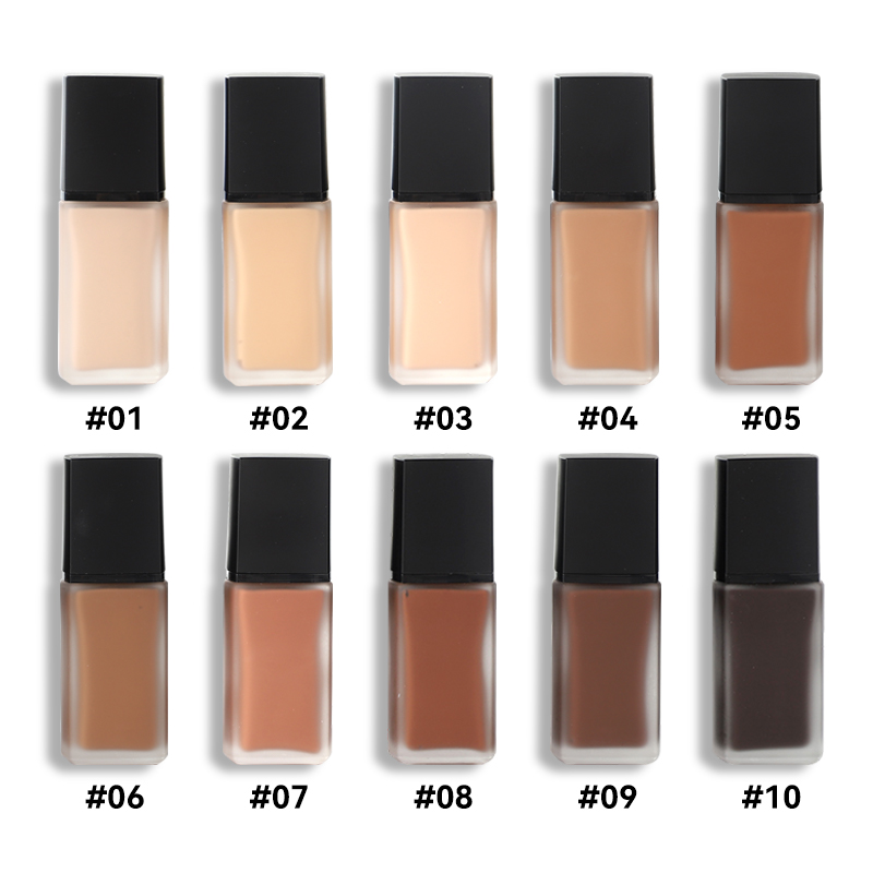 Dewy Finish Vegan Organic All Shades Water Resistant Foundation Cream 24 Hours Water Proof Foundation Custom logo