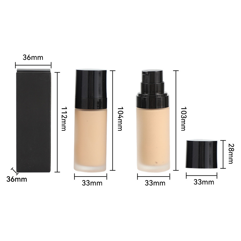 Custom Beauty Long-Lasting Non-Cakey Matte Foundation Cream for Dark Liquid Form Can Print LOGO for Foreign Trade Cross-Border