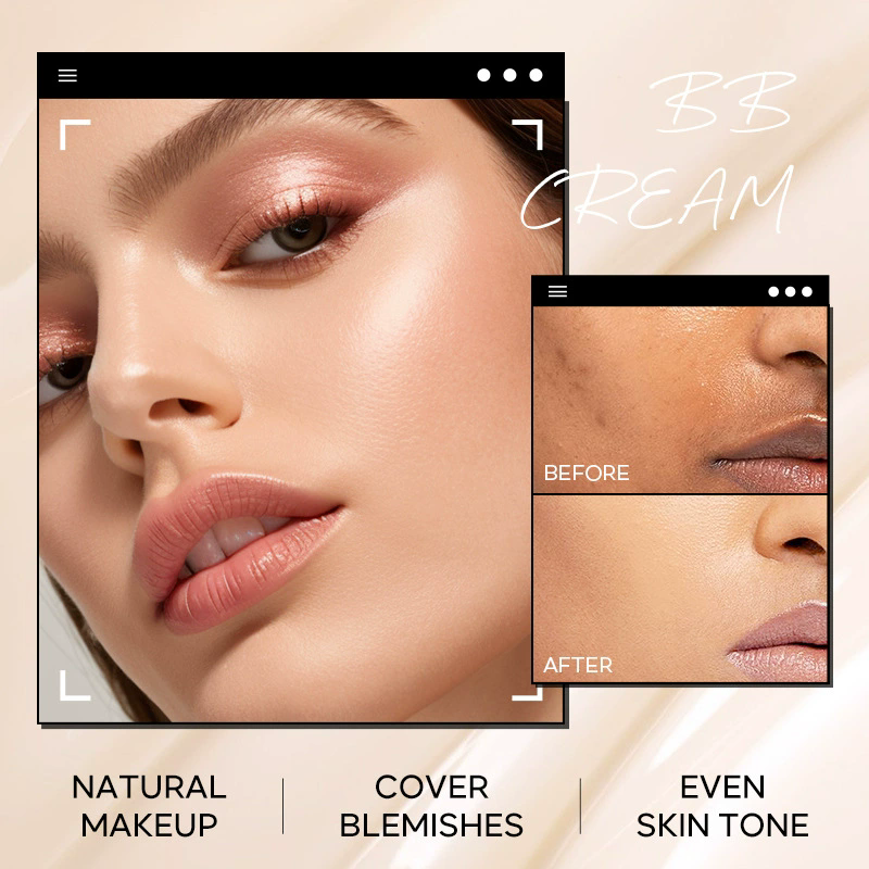 High Quality Natural Brightening BB Cream Foundation Liquid Full Coverage Lasting Moisturizing Pearl Whitening BB Cream