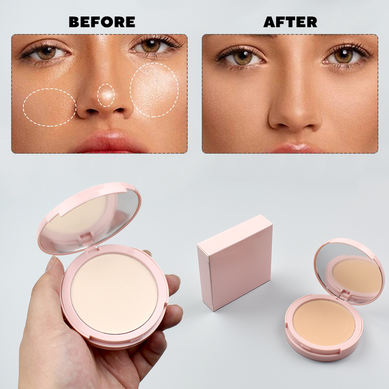 Wholesale Private Label Makeup Oil Control Matte Pressed Powder Foundation Waterproof Vegan Pressed Compact Setting Powder