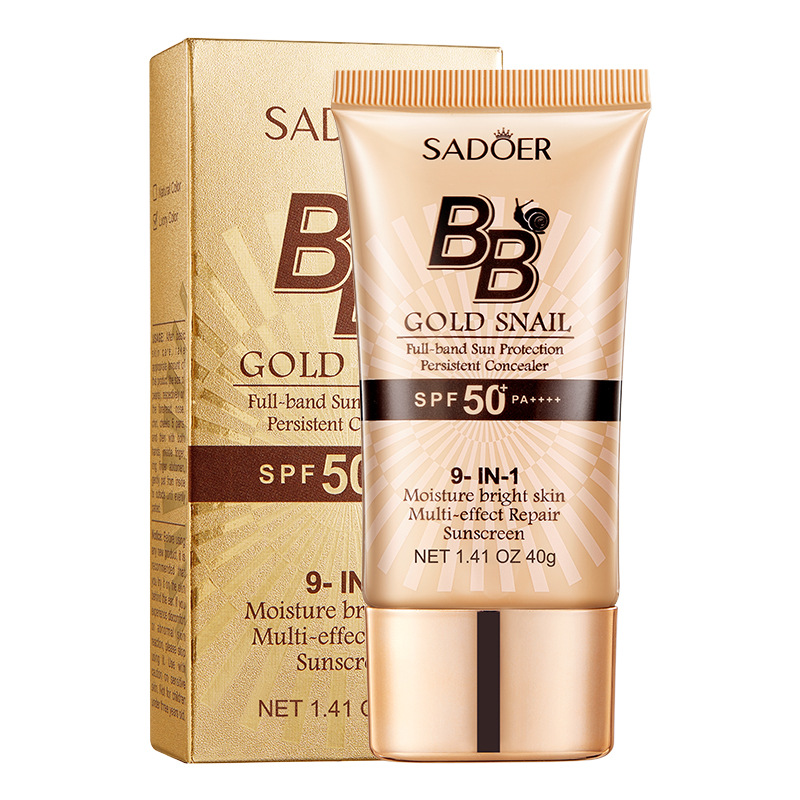Hot Sale Snail Sunscreen BB Cream Modifications Hydrating Moisturizing Concealer Isolation Foundation Cream Cosmetics