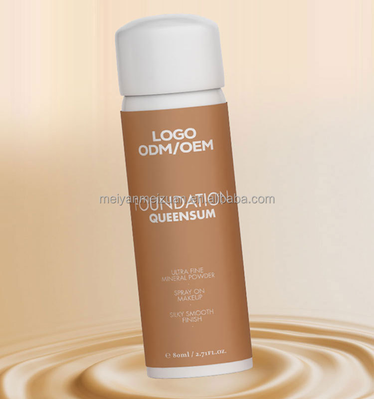 Custom Private Label Beauty Cosmetics Full Coverage Moisturizing Concealer Foundation Liquid Spray for Dark Skin Tones